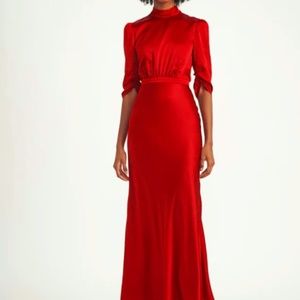Saloni Adele Dress in Red